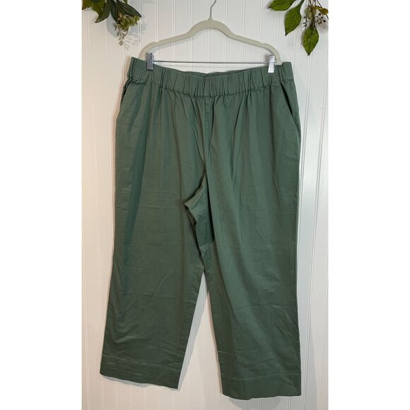 NWT On 34th Trendy Plus Size Pull-on Chino Pants New Pale Sage Size 2X - Picture 2 of 13
